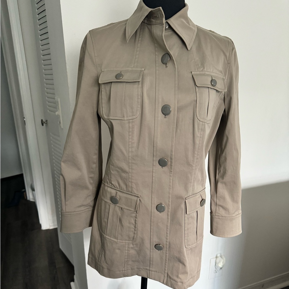 DKNY women fitted blazer khaki
